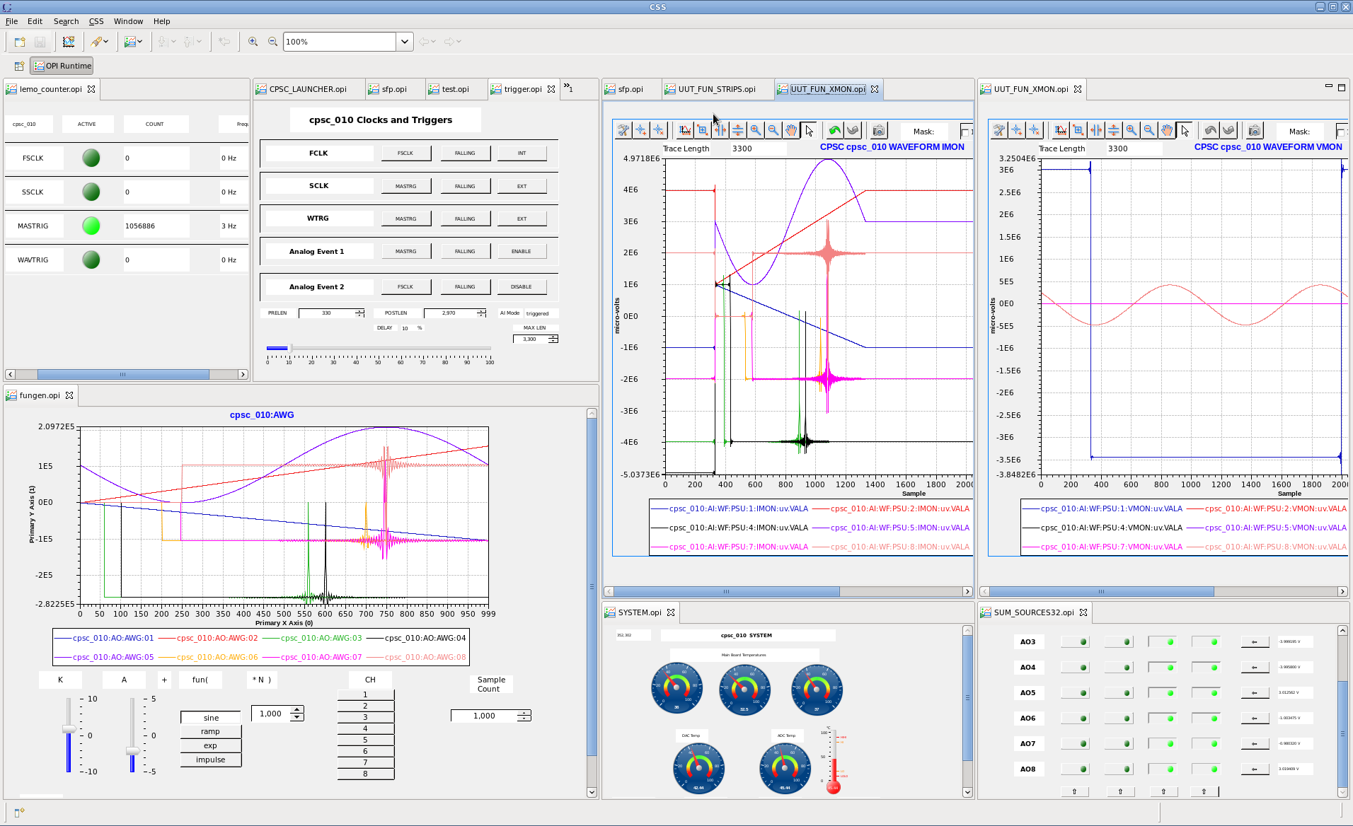 Full OPI showing AWG and readback